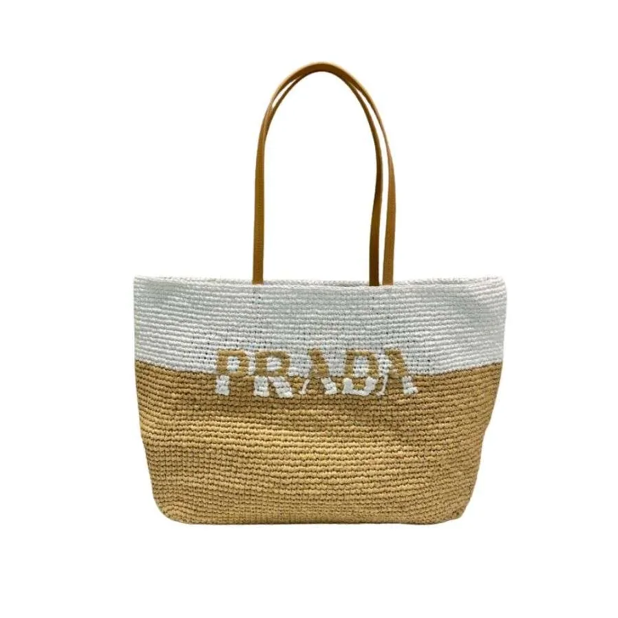 Prada Raffia Tote Bag Petal Pink - 1BG393_2A2T_F0442_V_OOO