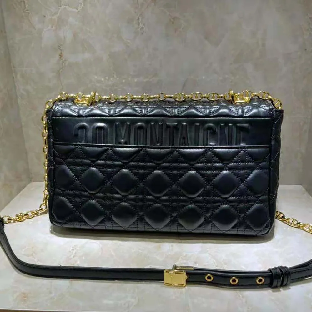 Dior Large Dior Caro Bag Black Soft Cannage Calfskin for Women