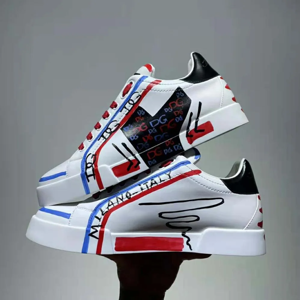 Dolce Gabbana D&G Limited Edition Portofino Sneakers for Men in Blue Dolce Gabbana D&G Limited Edition Portofino Sneakers for Men in Blue
