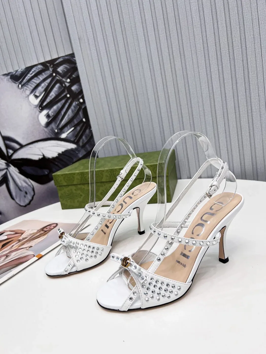 Gucci Sandal With Crystals White for Women