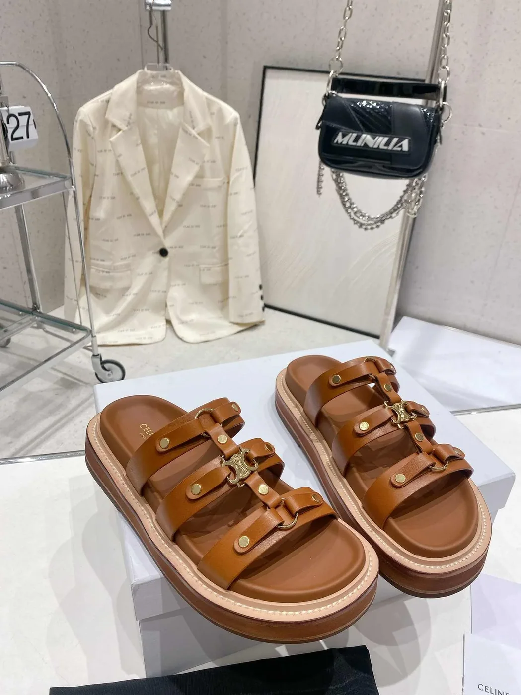 Celine Slides Tippi Black .38NO Celine Slides Tippi Black .38NO