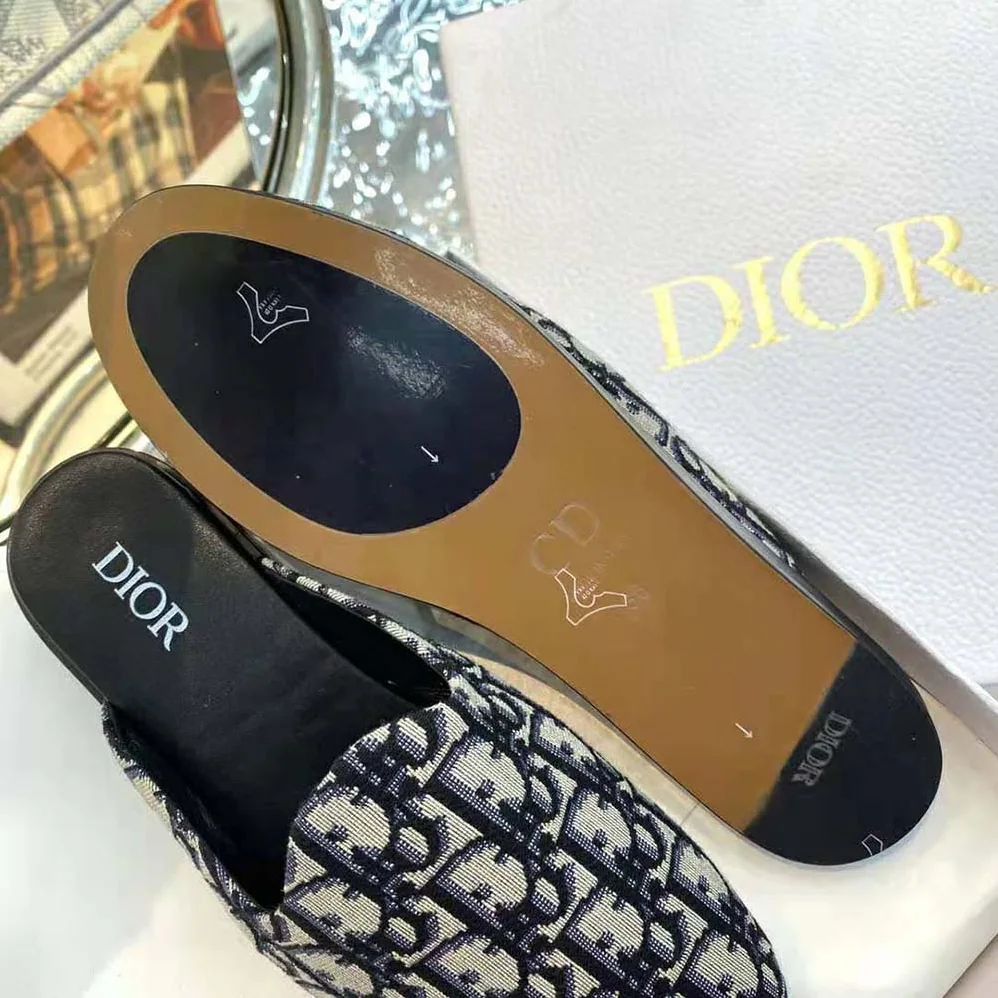 Dior Indior Mule Beige and Black Dior Oblique Jacquard for Men Dior Indior Mule Beige and Black Dior Oblique Jacquard for Men