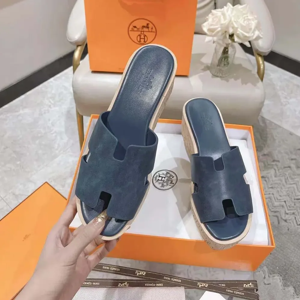 Hermes Eze 30 Sandal for Women in Navy