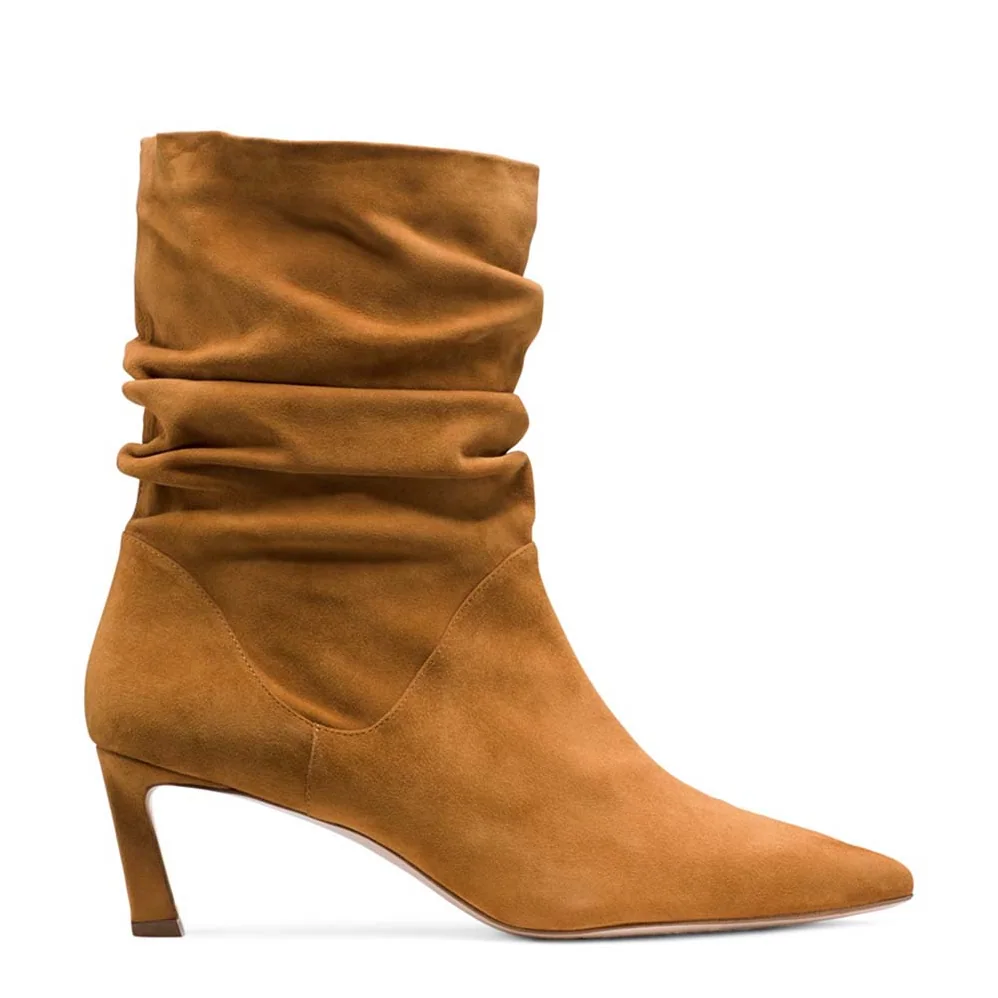 Stuart Weitzman Shoes The Demibenatar Bootie 55mm Heel for Women in Brown Stuart Weitzman Shoes The Demibenatar Bootie 55mm Heel for Women in Brown
