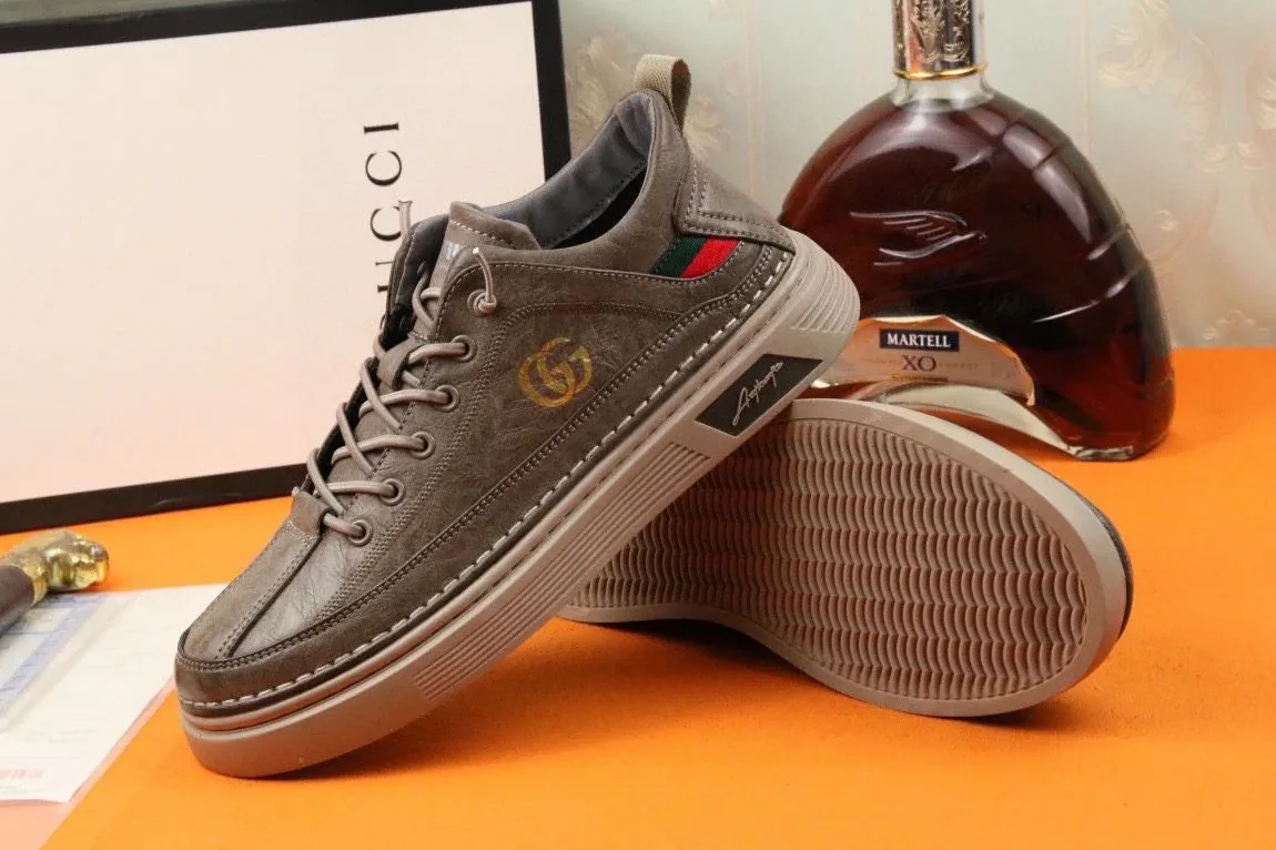 Gucci Sneakers With Logo GG Gold Web Brown for Men