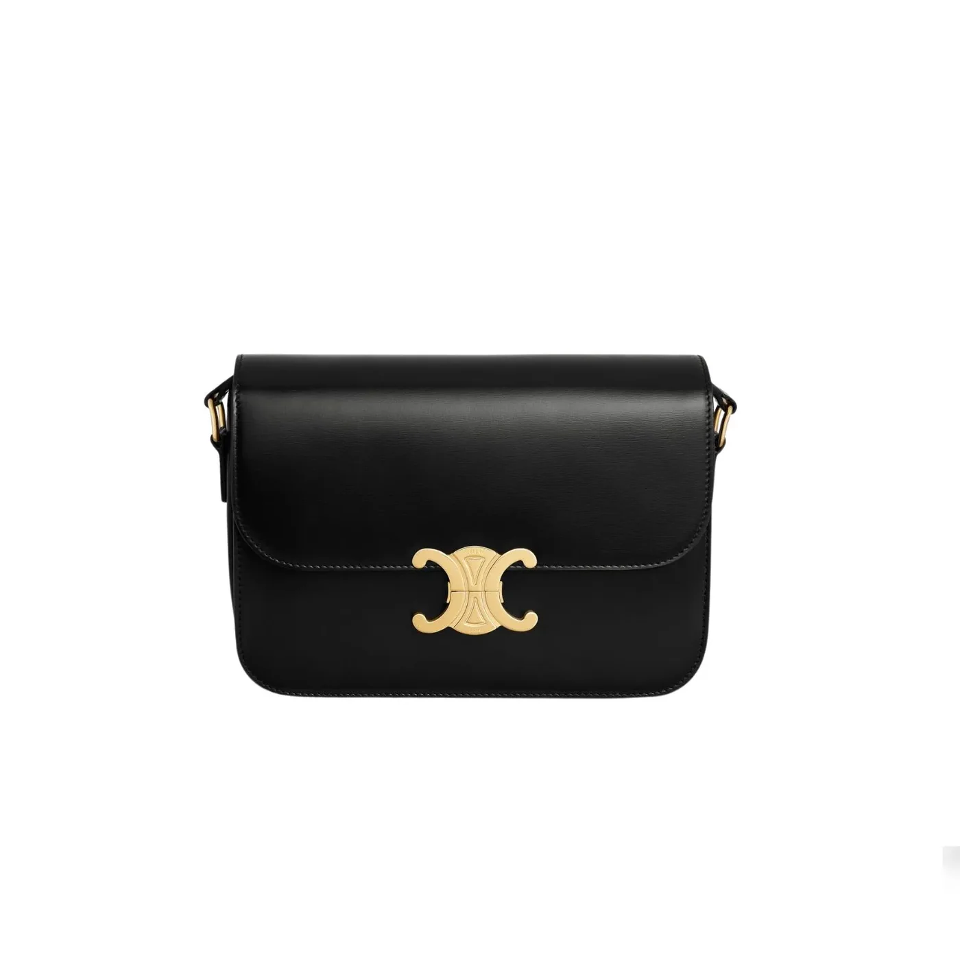 Celine Classique Triomphe Bag Black 9 Inches / - .38NO Celine Classique Triomphe Bag Black 9 Inches / - .38NO
