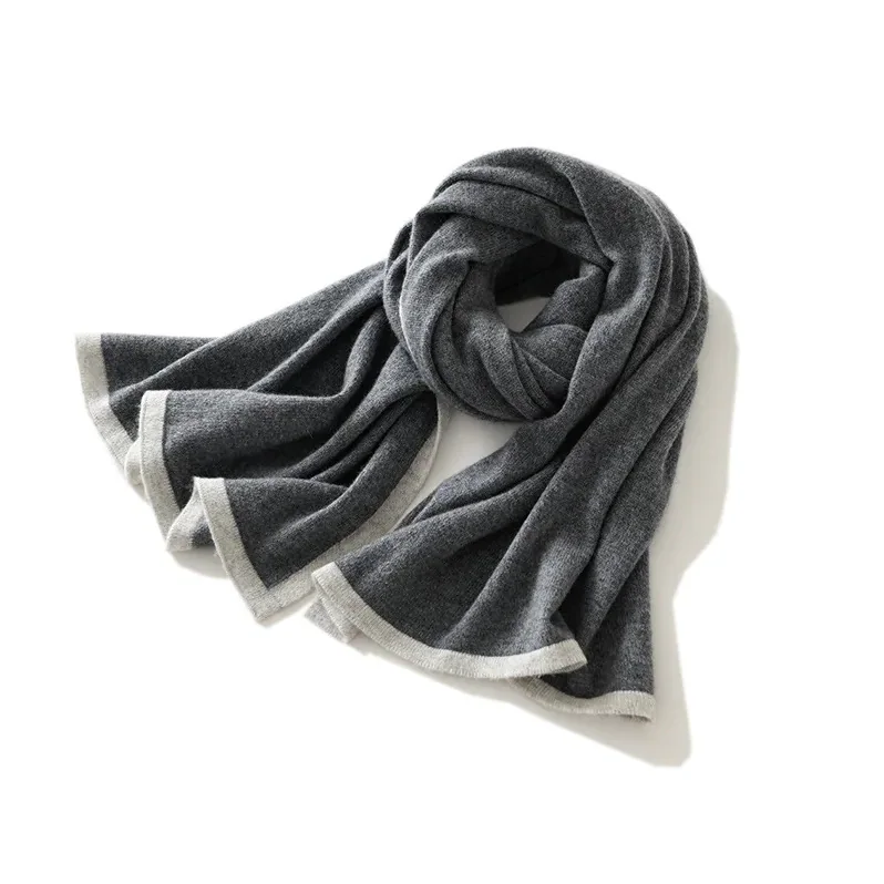 Universal Color Blocked Knitted Jacquard Western in style Cashmere Scarf