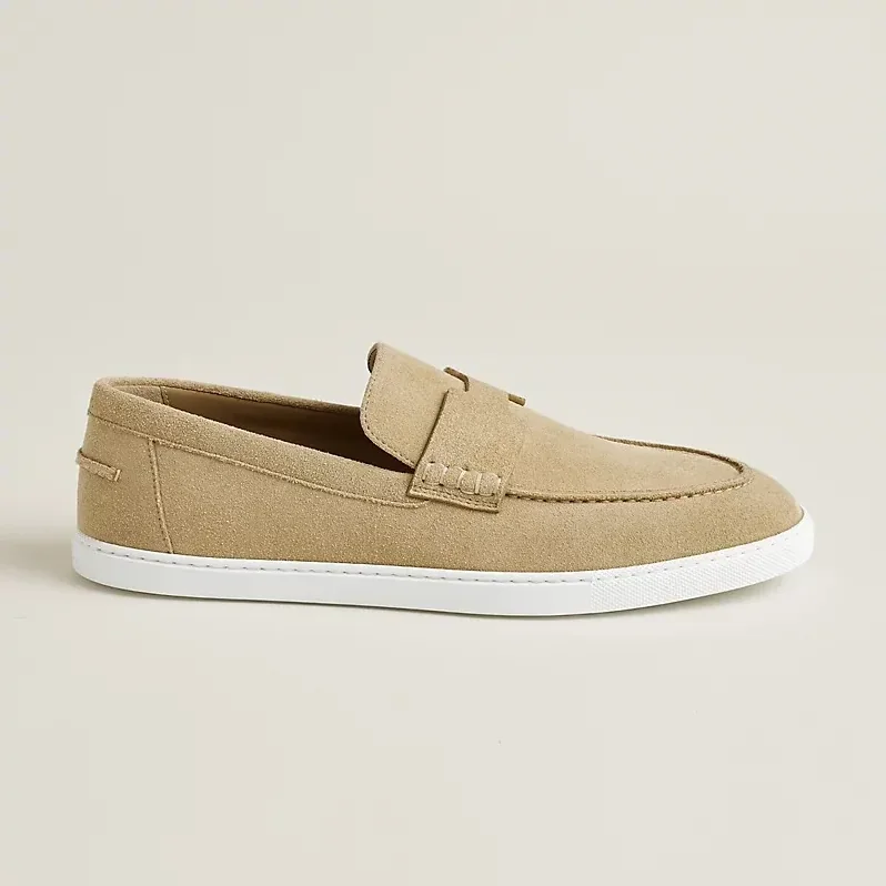 Hermes Job Loafers Beige