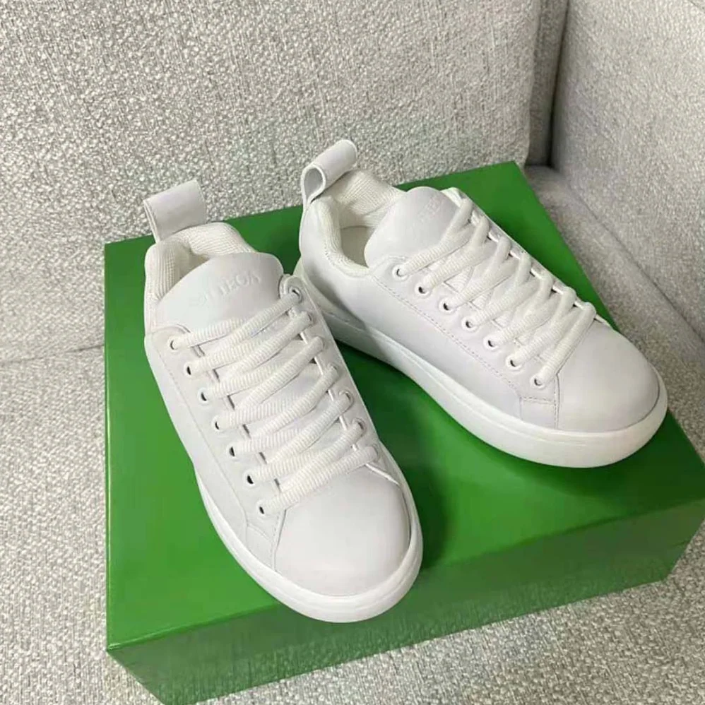 Bottega Veneta Pillow Sneaker Padded Leather Lace-up Sneakers for Unisex in White Bottega Veneta Pillow Sneaker Padded Leather Lace-up Sneakers for Unisex in White