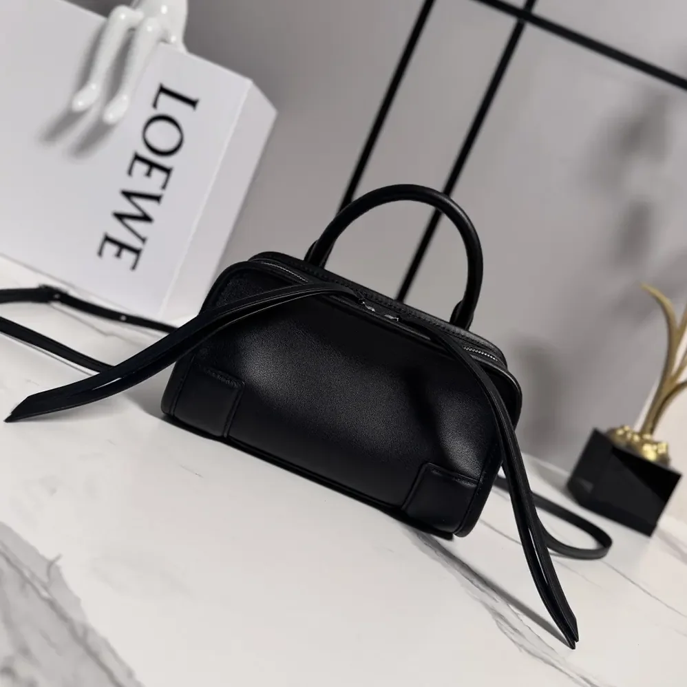Loewe Mini Amazona 180 Bag in Soft Calfskin for Women in Black