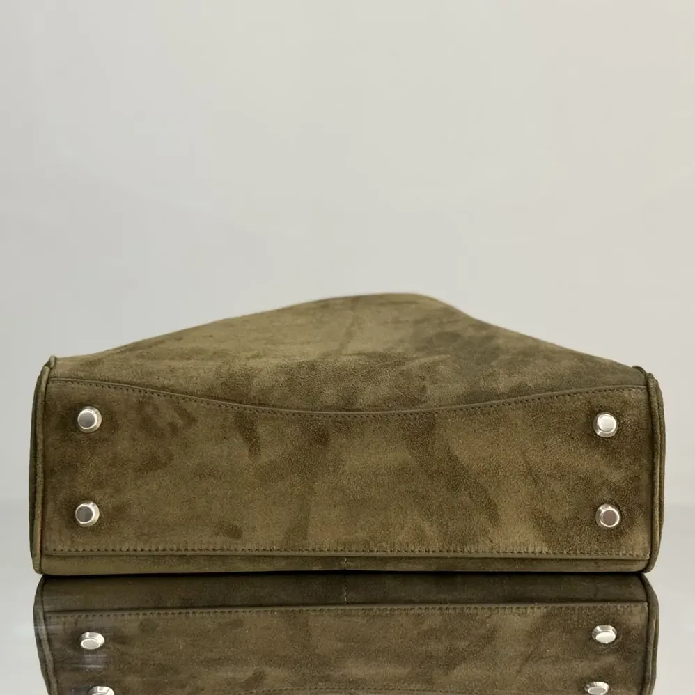 Balenciaga Rodeo Handbag Medium In Khaki Waxed Suede Calfskin And Smooth Calfskin for Women Balenciaga Rodeo Handbag Medium In Khaki Waxed Suede Calfskin And Smooth Calfskin for Women