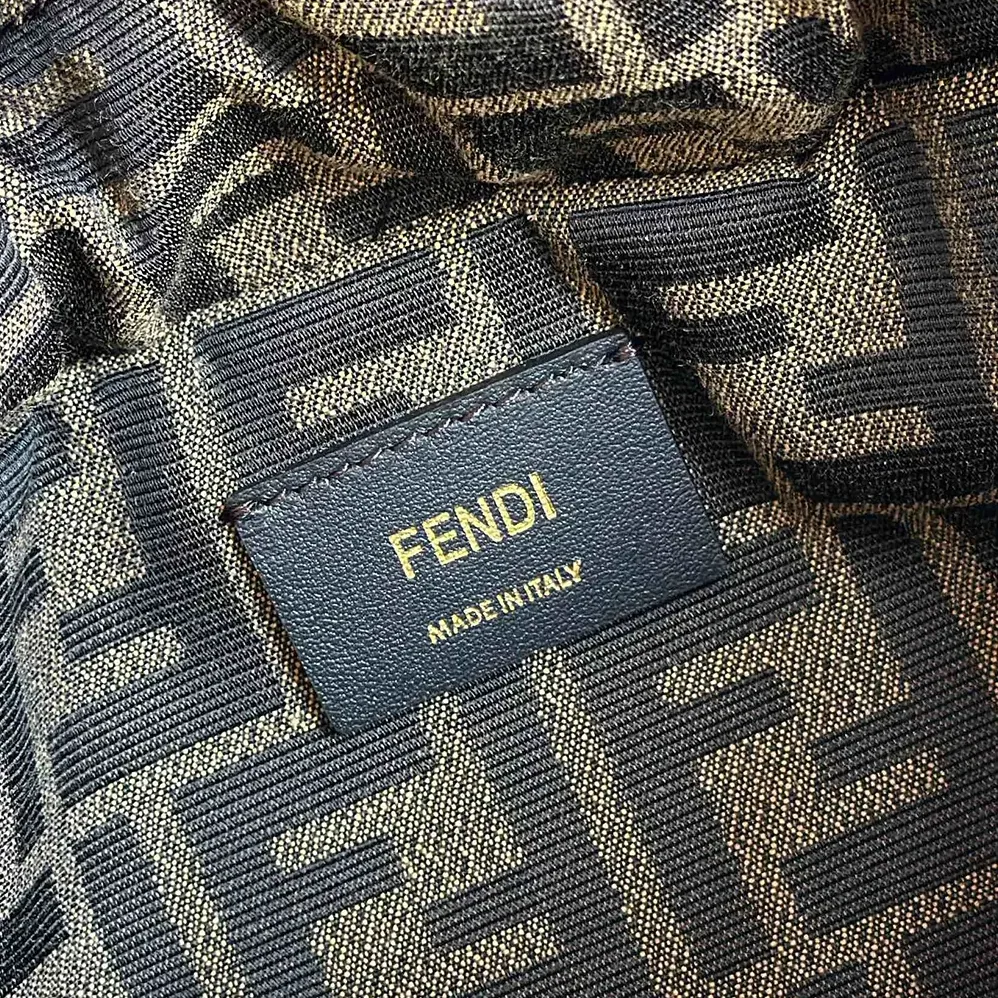Fendi Brown FF Jacquard Fabric Backpack for Women Fendi Brown FF Jacquard Fabric Backpack for Women