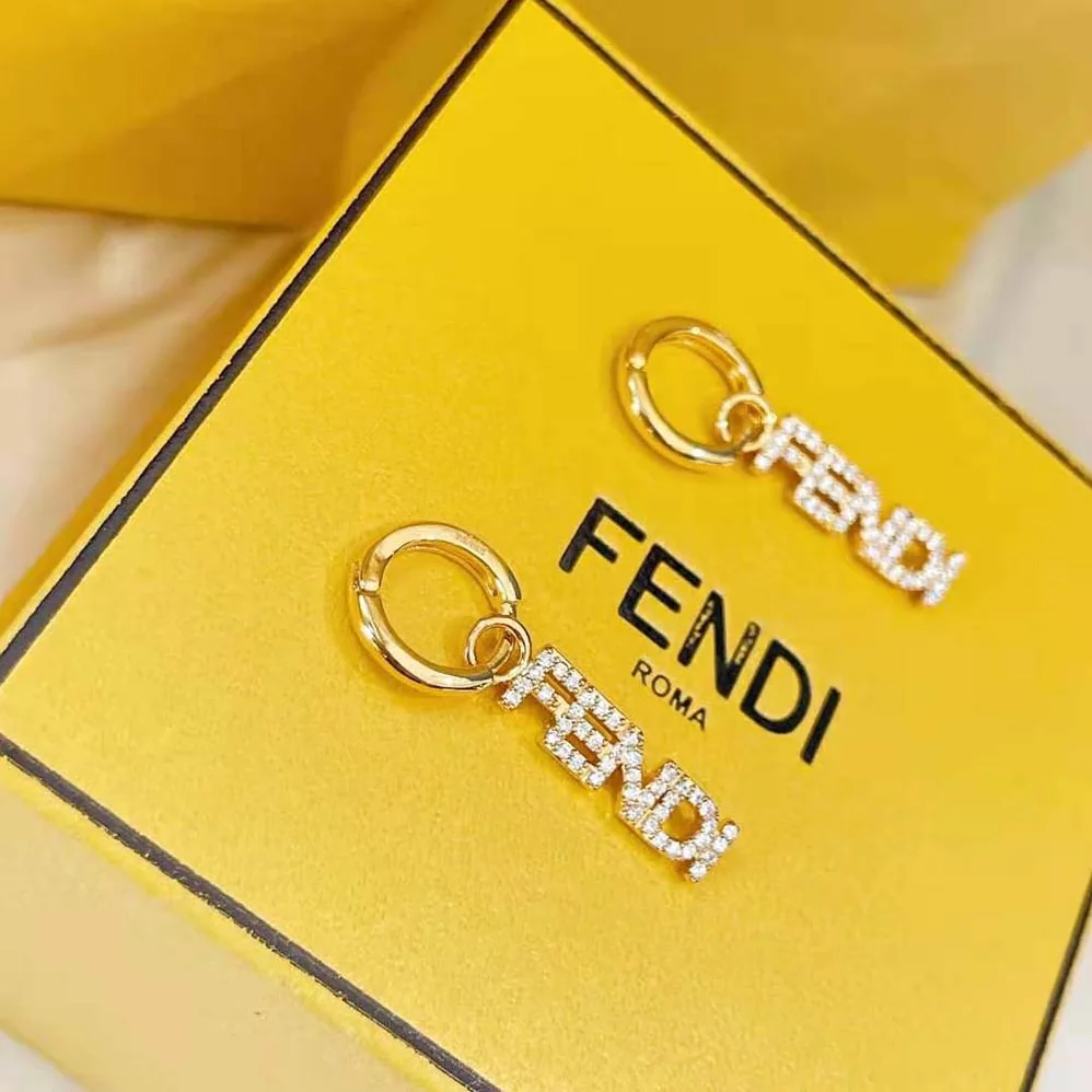 Fendi Signature Gold for Women in Colored Earrings Fendi Signature Gold for Women in Colored Earrings