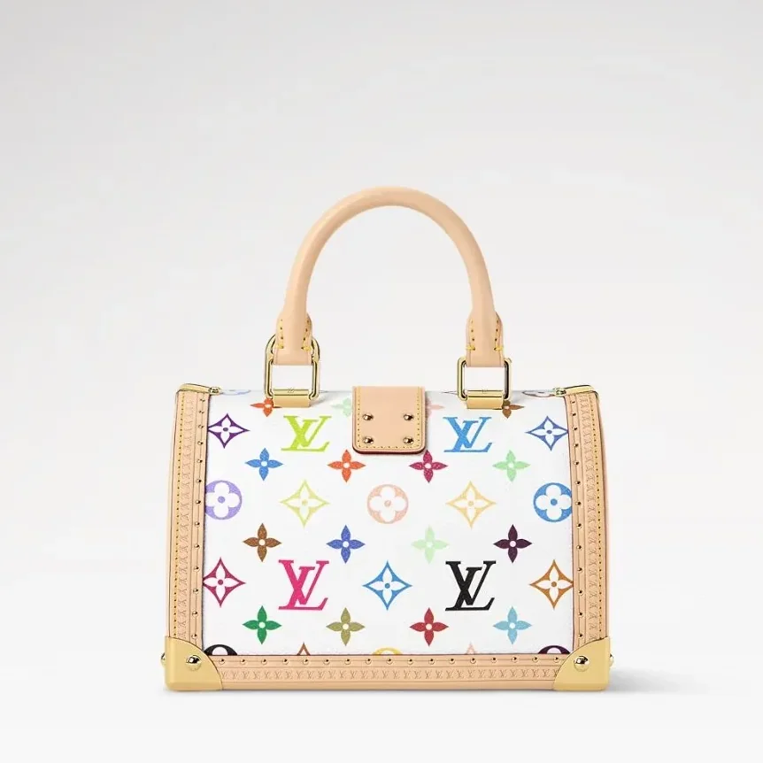 Louis Vuitton LV x TM Speedy Trunk 20 Top Handle Bag in Multicolored Gold Hardware