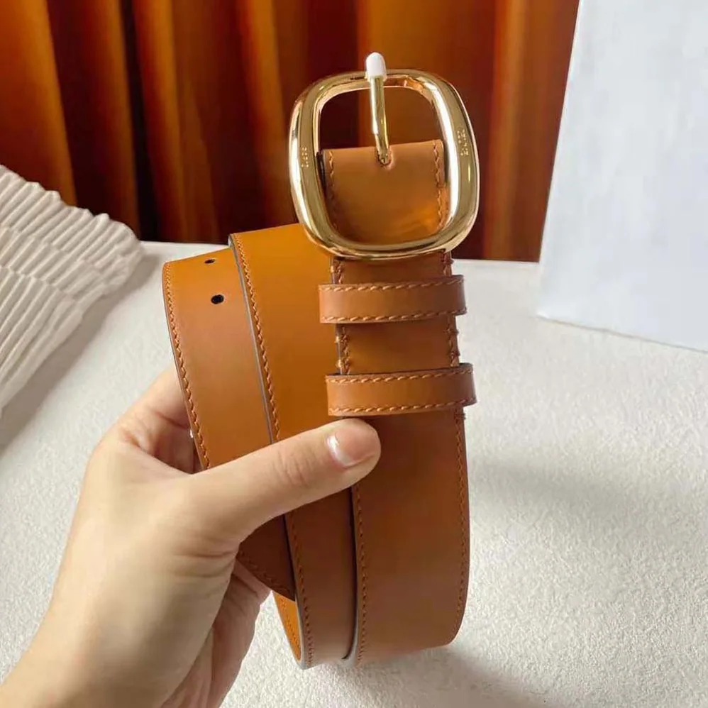 Celine Medium Twin Triomphe Belt in Vintage Calfskin for Women in Brown