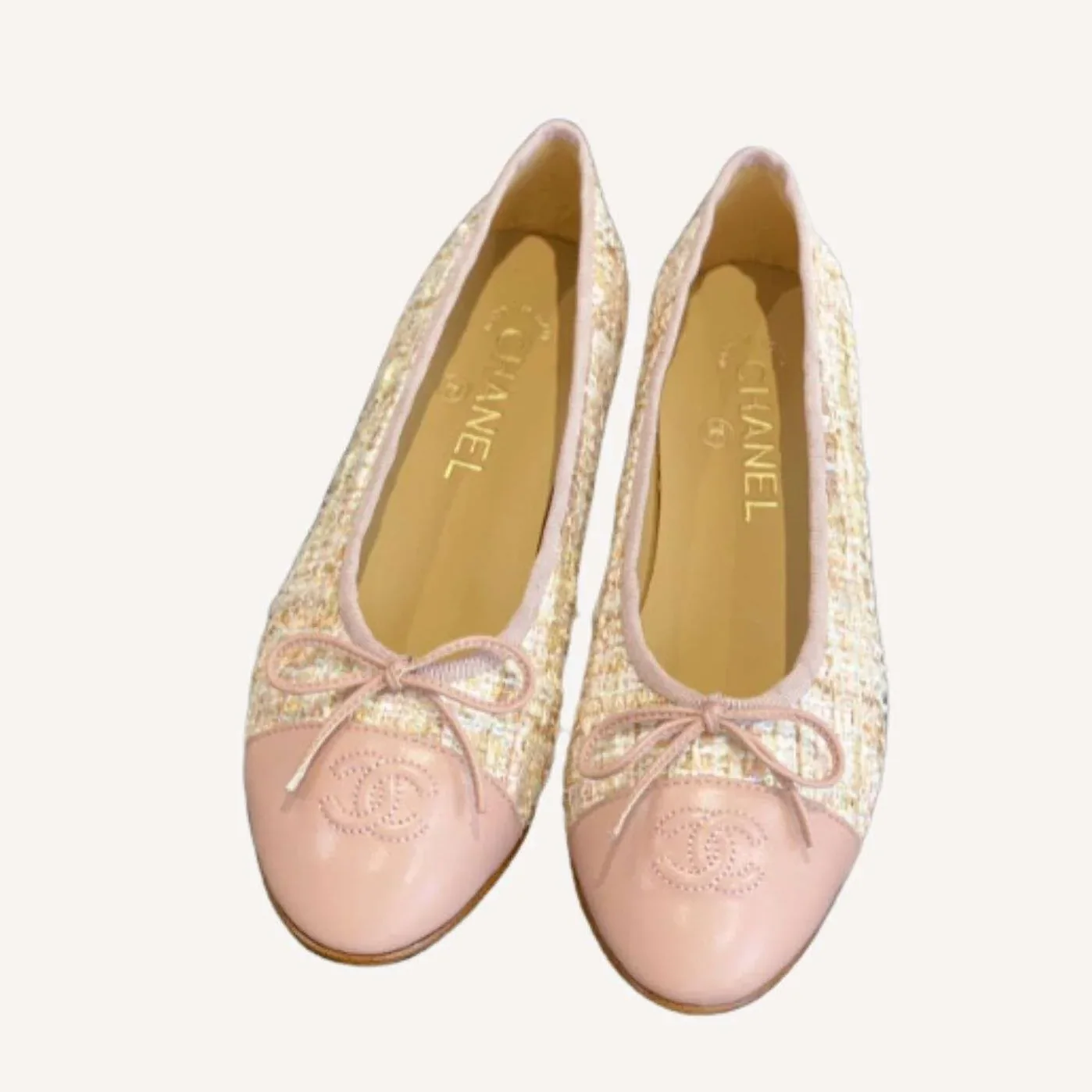 Chanel Ballet Flats Beige Chanel Ballet Flats Beige