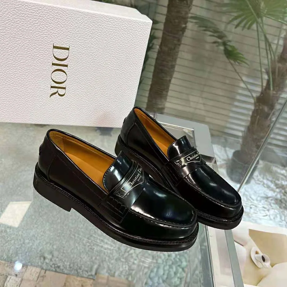 Dior Boy Loafer Black Brushed Calfskin for Women Dior Boy Loafer Black Brushed Calfskin for Women