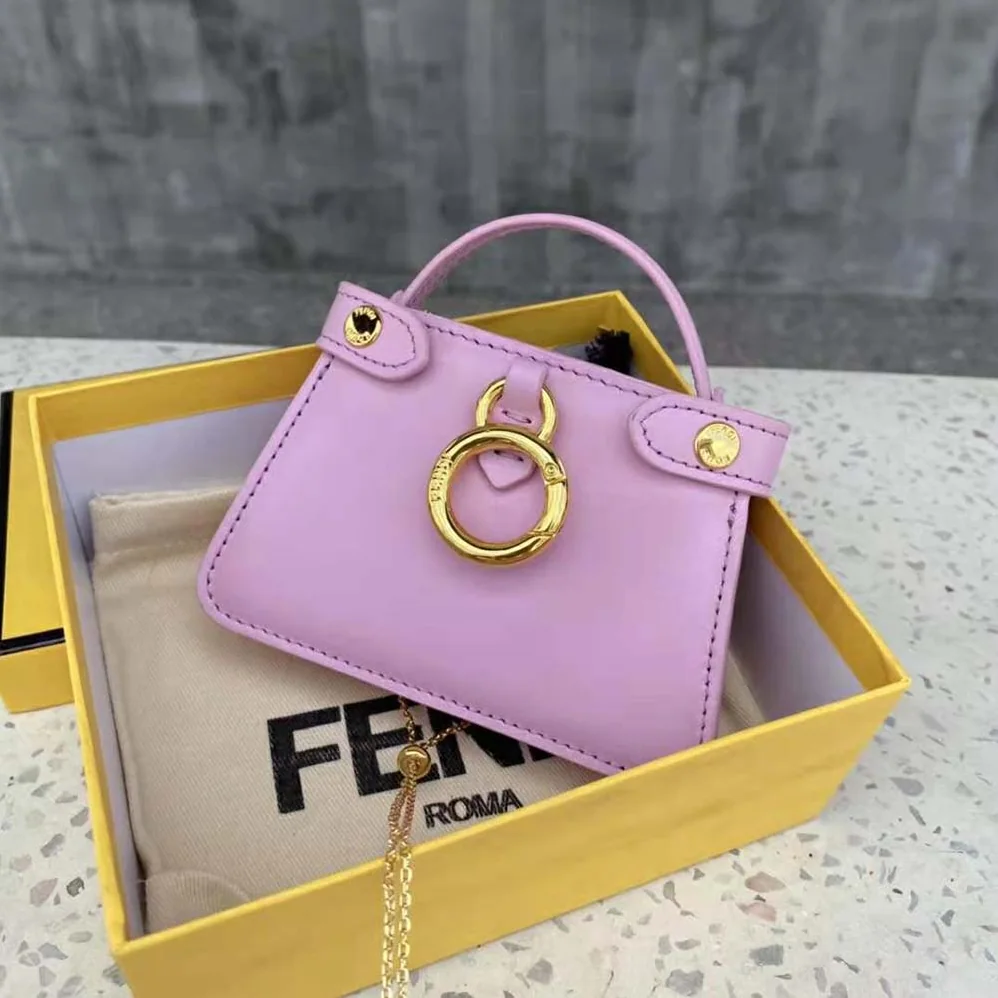 Fendi Pico Peekaboo Charm Light Pink Nappa Leather Charm for Women