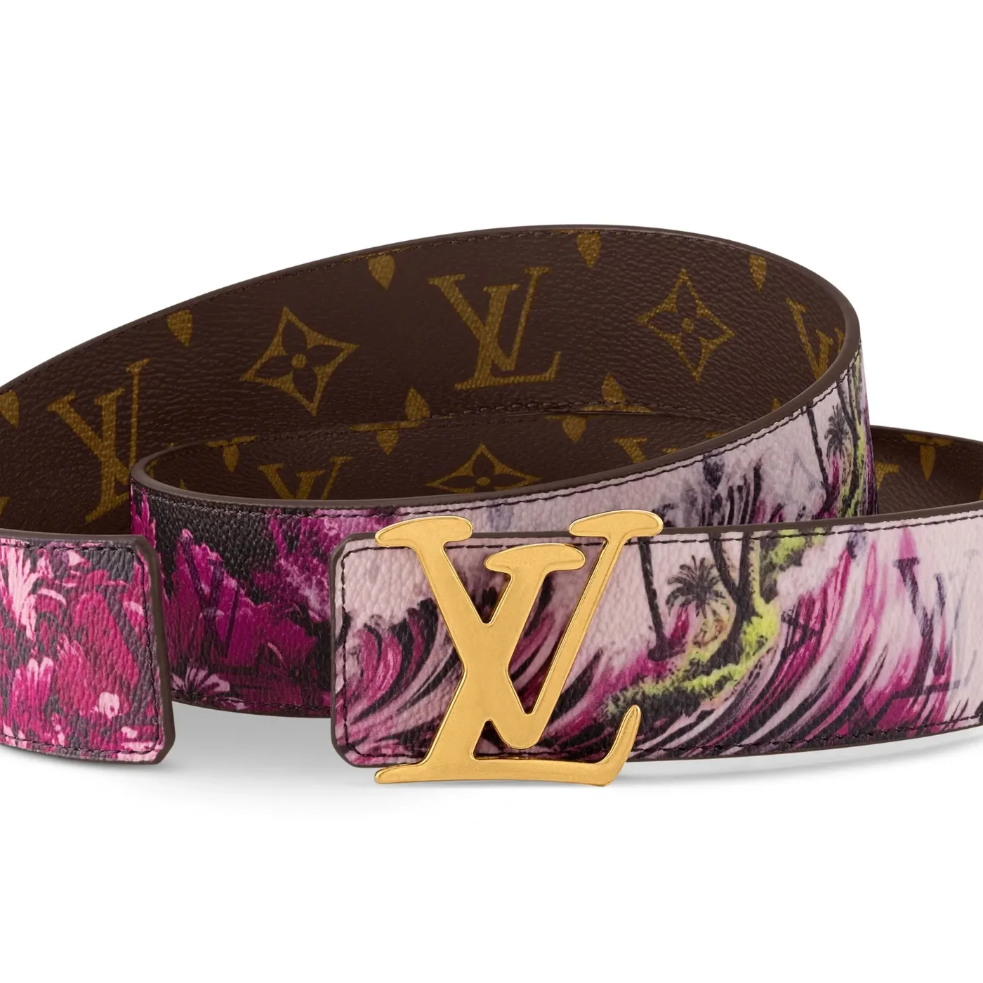 Louis Vuitton Tag Reversible Belt Purple