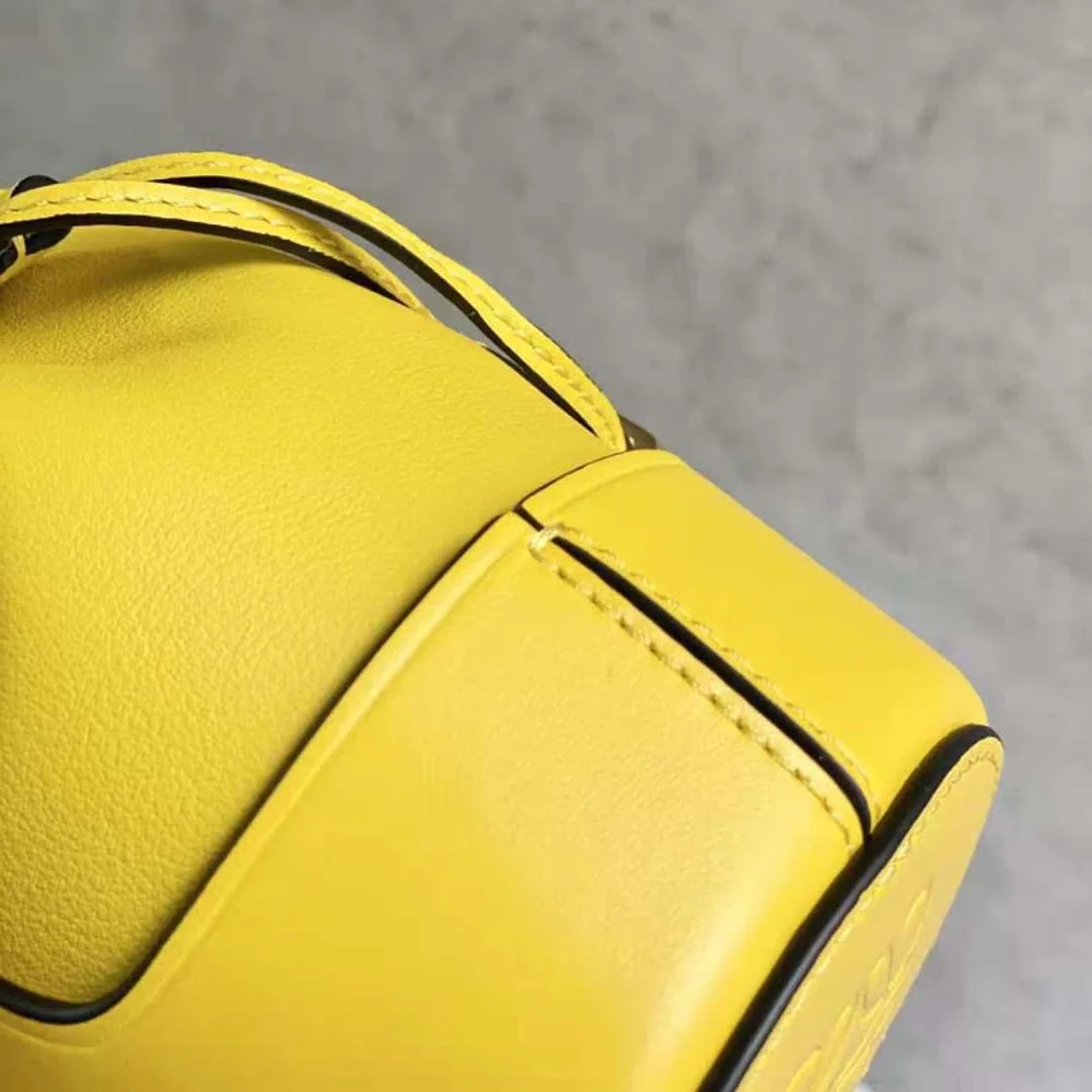 Loewe Nano Balloon Bag in Nappa and Calfskin for Women in Yellow