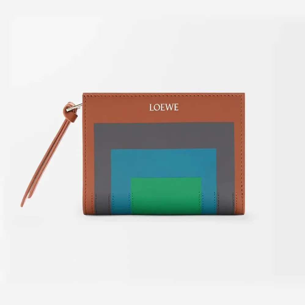 Loewe Compact Wallet in Nappa Calfskin for Unisex in Brown Loewe Compact Wallet in Nappa Calfskin for Unisex in Brown