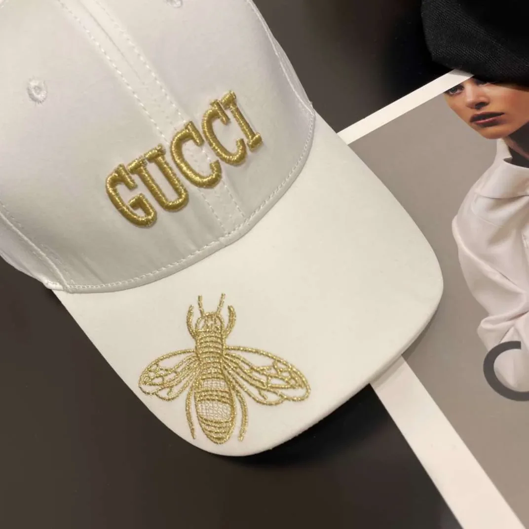 Gucci Bee Baseball Hat White