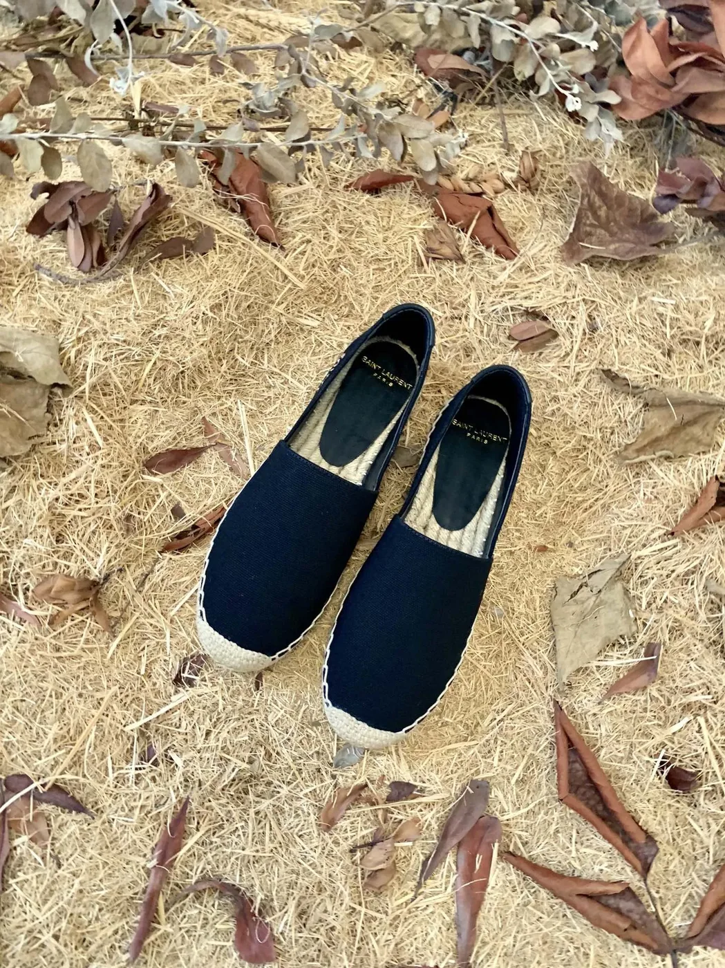 Saint Laurent Saint Laurent Embroidered Espadrilles Black YSL Saint Laurent Saint Laurent Embroidered Espadrilles Black YSL