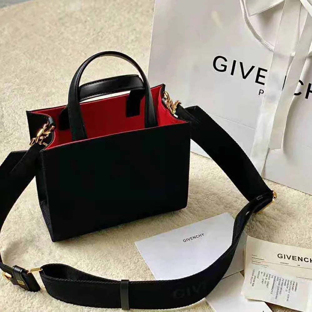 Givenchy Mini G Tote Shopping Bag in Canvas for Women in Black Givenchy Mini G Tote Shopping Bag in Canvas for Women in Black