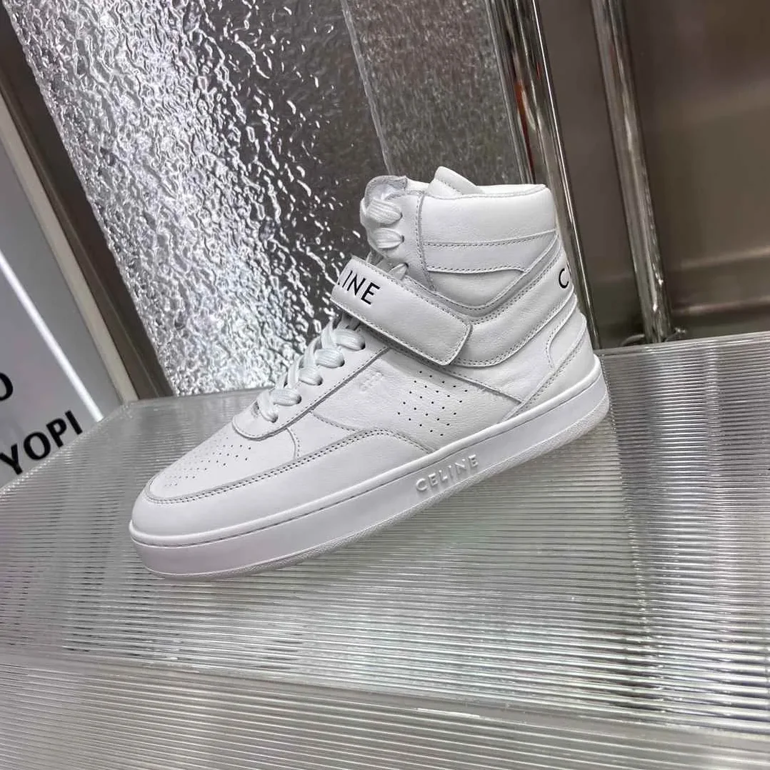 Celine Trainer High Sneaker With Scratch White Celine Trainer High Sneaker With Scratch White