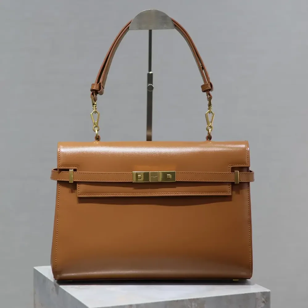 Saint Laurent YSL Manhattan Top-handle in Box Saint Laurent for Women in Brown Saint Laurent YSL Manhattan Top-handle in Box Saint Laurent for Women in Brown