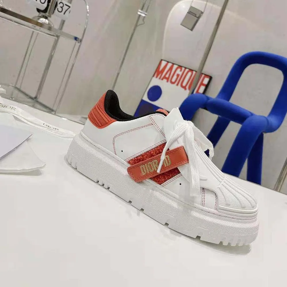 Dior Dior-id Sneaker White Calfskin Terry Cotton for Women in Pink Dior Dior-id Sneaker White Calfskin Terry Cotton for Women in Pink
