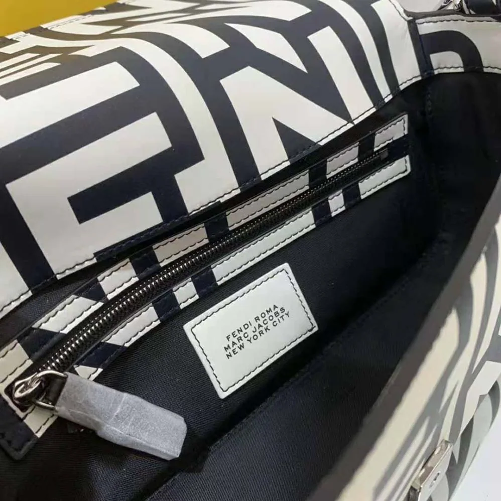 Fendi Baguette Two-Tone Leather Fendi Roma Capsule Bag for Women Fendi Baguette Two-Tone Leather Fendi Roma Capsule Bag for Women