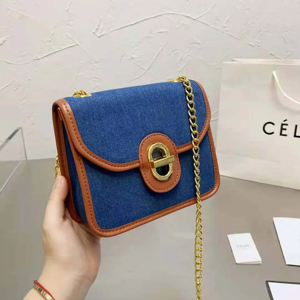 Celine Clutch Sulky in Denim and Calfskin for Women