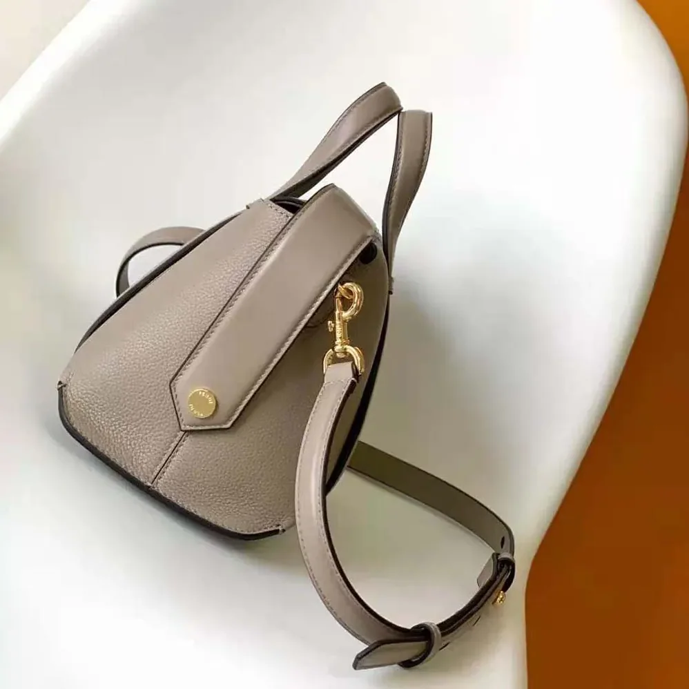 Fendi Boston 365 Dove Gray Leather Bag for Women Fendi Boston 365 Dove Gray Leather Bag for Women