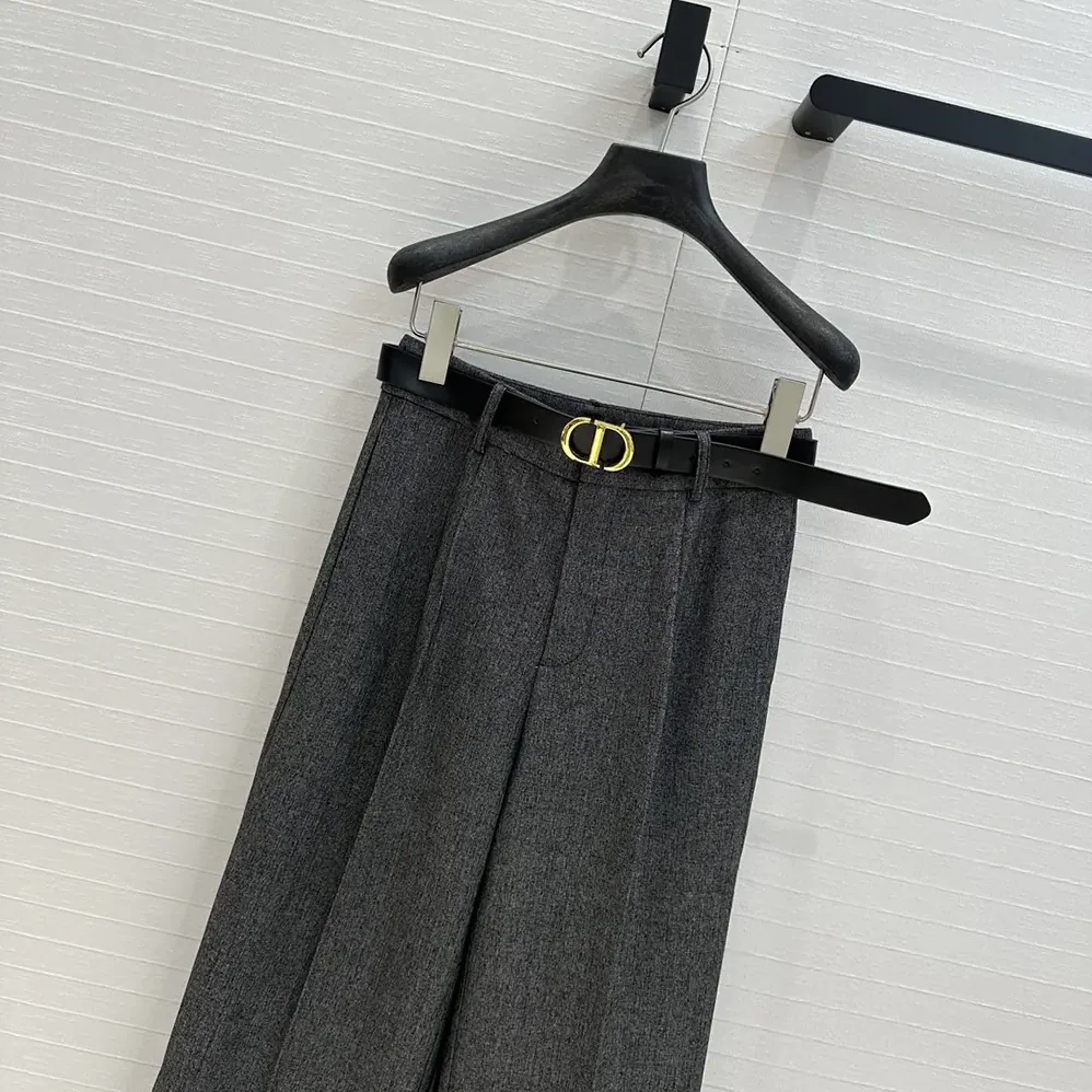 Dior Wide-Leg Pants Gray End-on for Women in End Virgin Wool