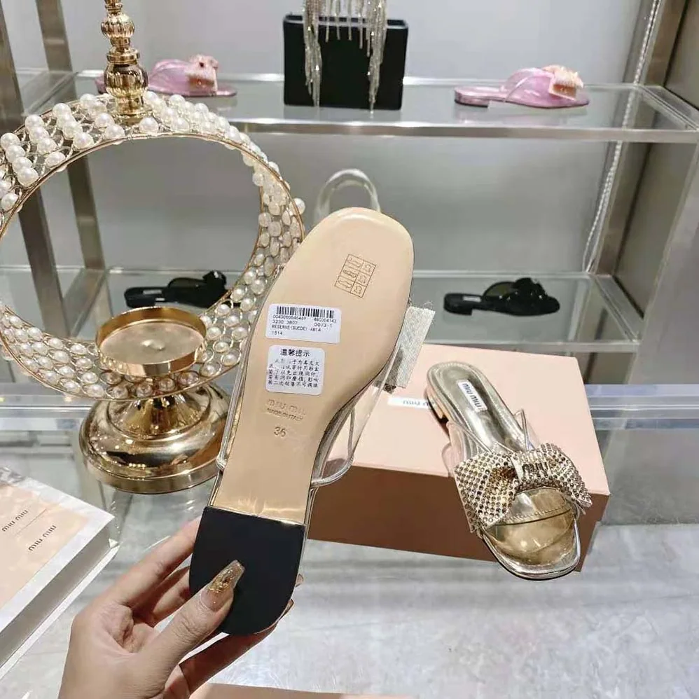 Miu Miu Vinyl and Metallic Leather Sandals with Crystals for Women Miu Miu Vinyl and Metallic Leather Sandals with Crystals for Women