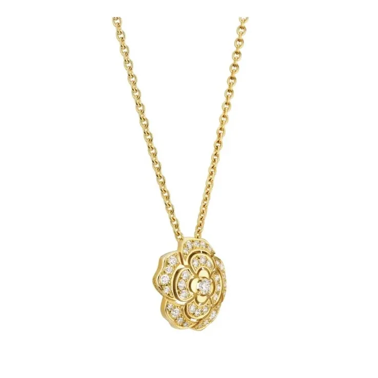 Chanel Bouton De Camélia Necklace Yellow Gold