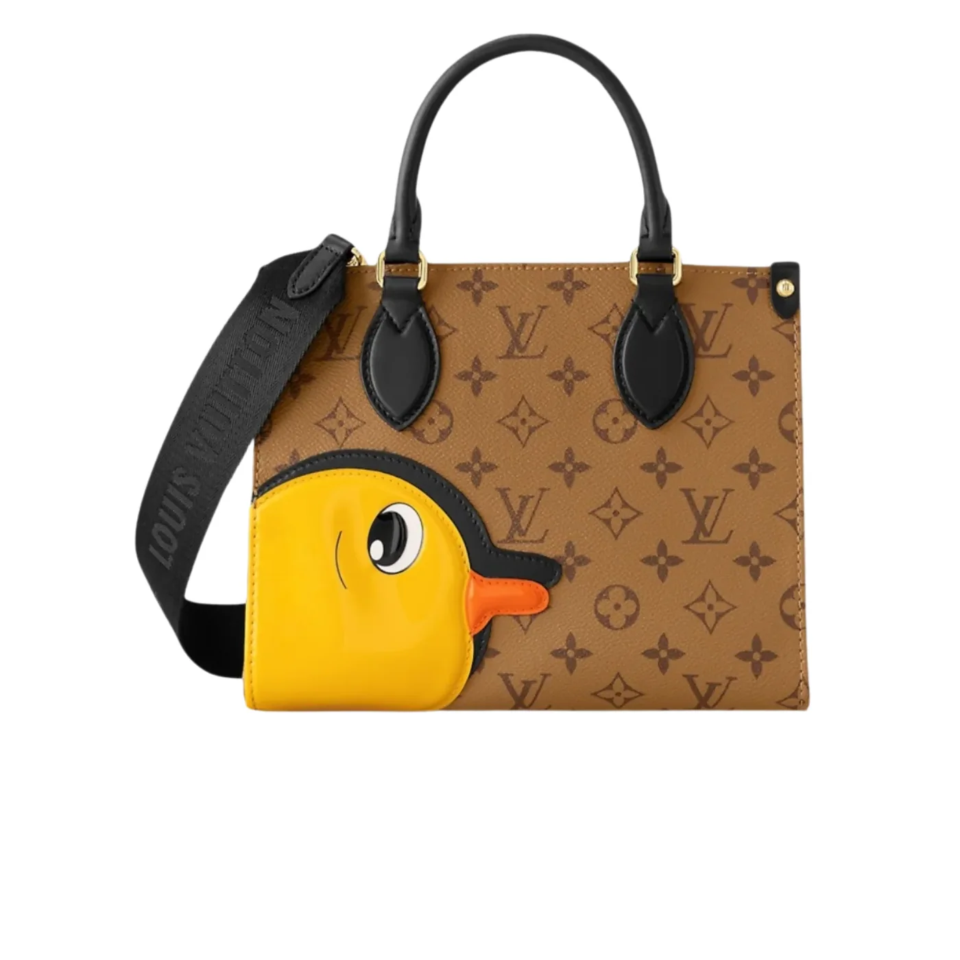 Louis Vuitton OnTheGo PM Tote Bag / Monogram Reverse Brown Gold Hardware Louis Vuitton OnTheGo PM Tote Bag / Monogram Reverse Brown Gold Hardware
