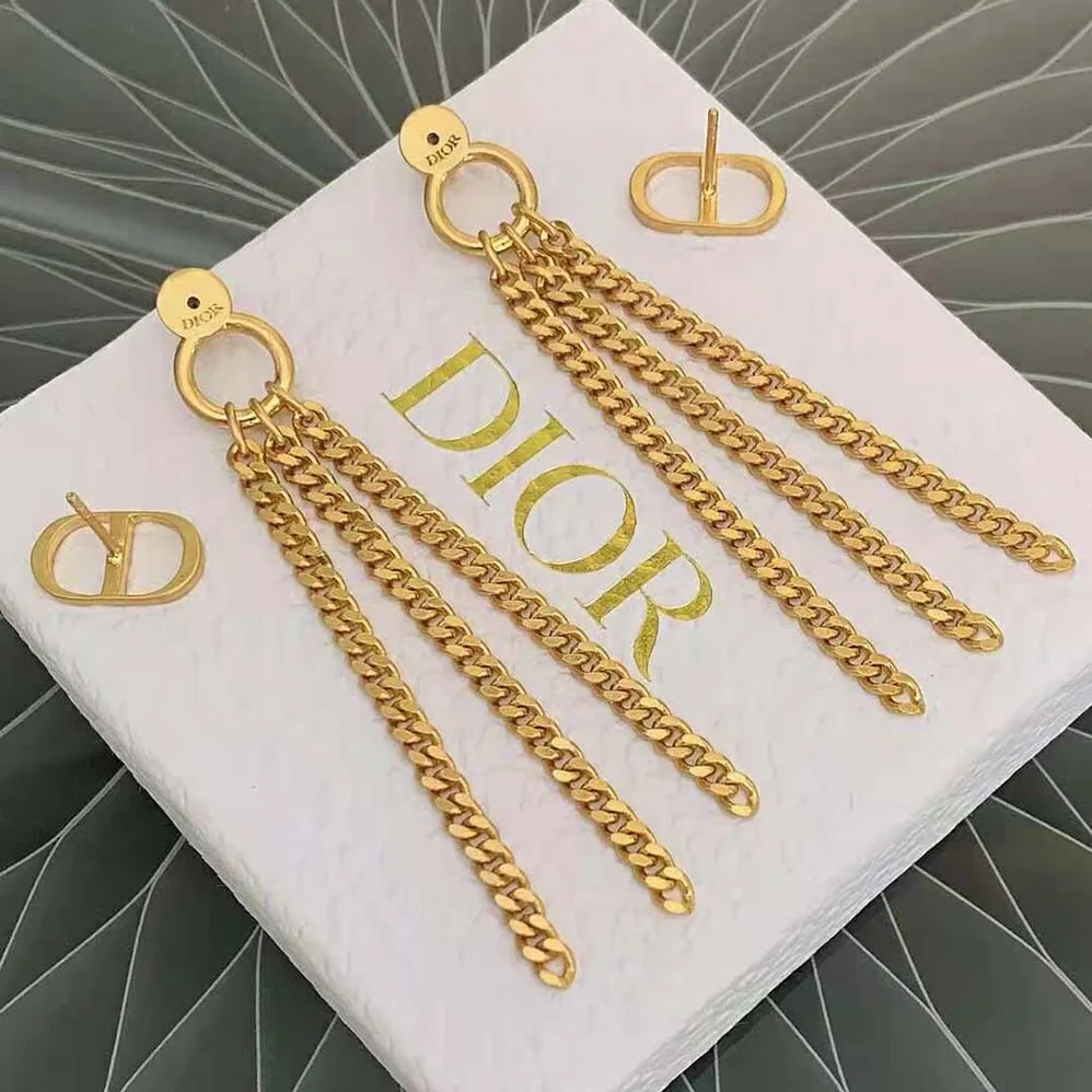 Dior 30 Montaigne Earrings Gold for Women in Finish Metal