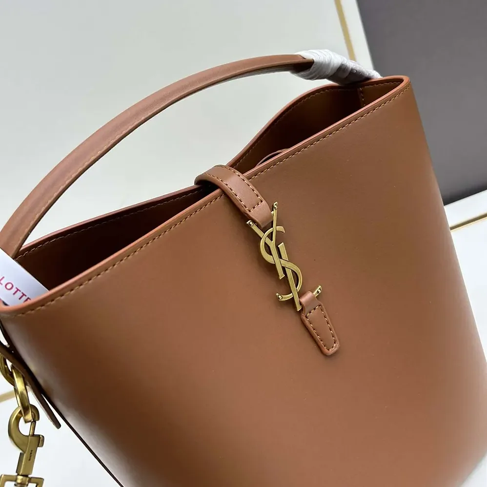 Saint Laurent YSL Le 37 in Shiny Leather for Women in Brown Saint Laurent YSL Le 37 in Shiny Leather for Women in Brown