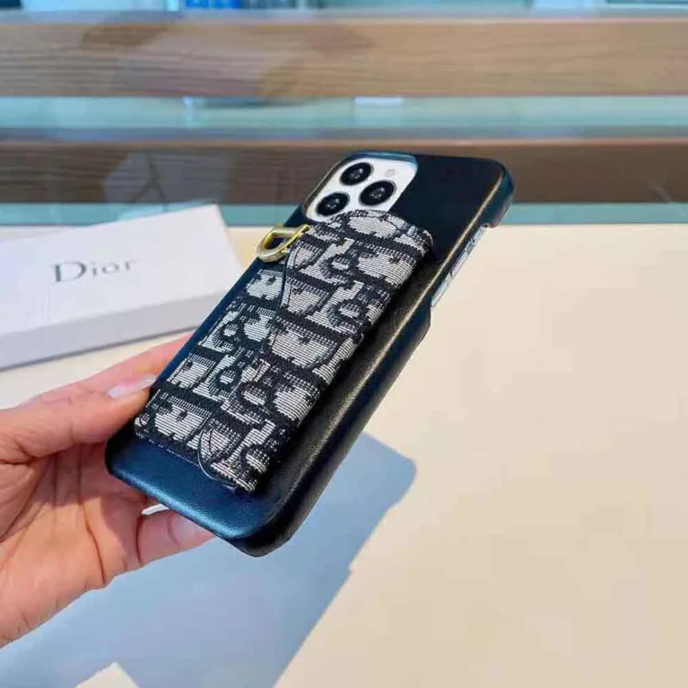 Dior Saddle Cover for Apple iPhone Blue Dior Oblique Jacquard for Women