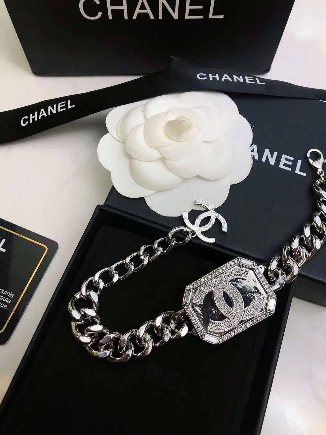 Chanel Perfume Bracelet Silver