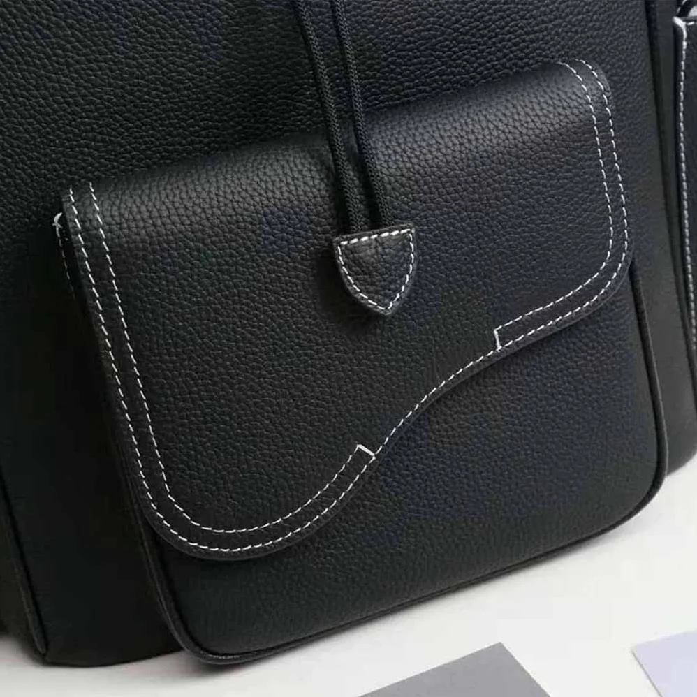 Dior Saddle Backpack Black Grained Calfskin for Men Dior Saddle Backpack Black Grained Calfskin for Men