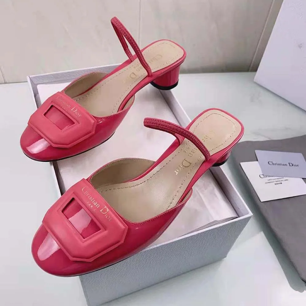 Dior Day Slingback Pump Indy Pink Patent Calfskin for Women Dior Day Slingback Pump Indy Pink Patent Calfskin for Women
