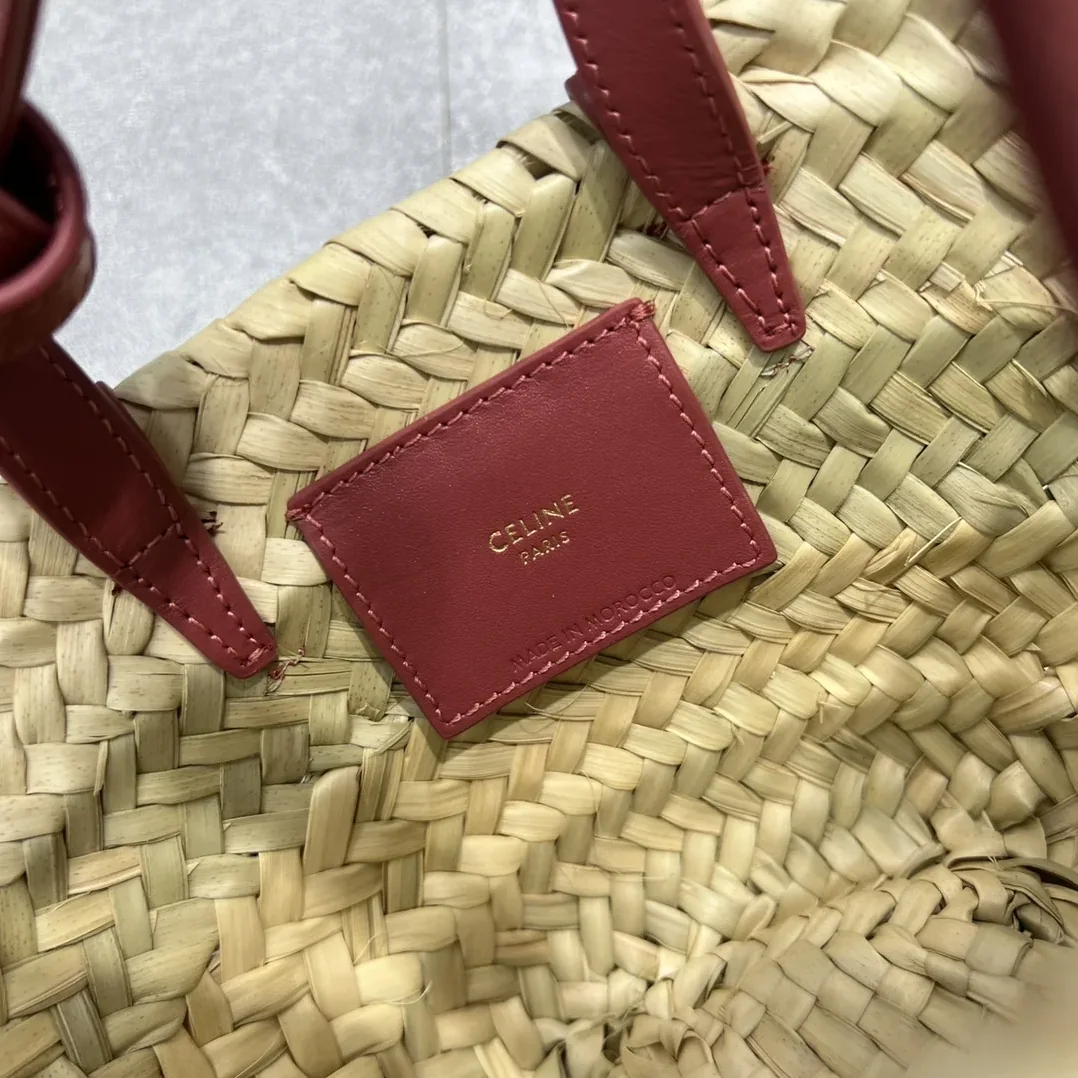 Celine Teen Triomphe Classic Pannier Tote Dark Pink /