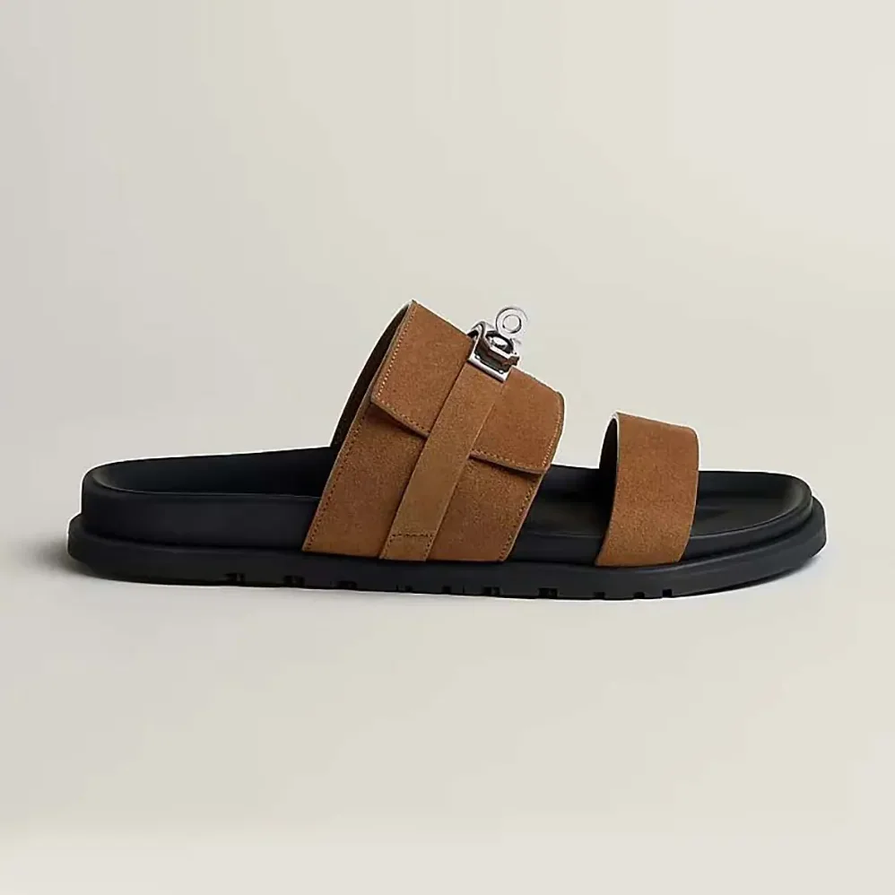 Hermes Jackson Sandal for Unisex in Brown Hermes Jackson Sandal for Unisex in Brown