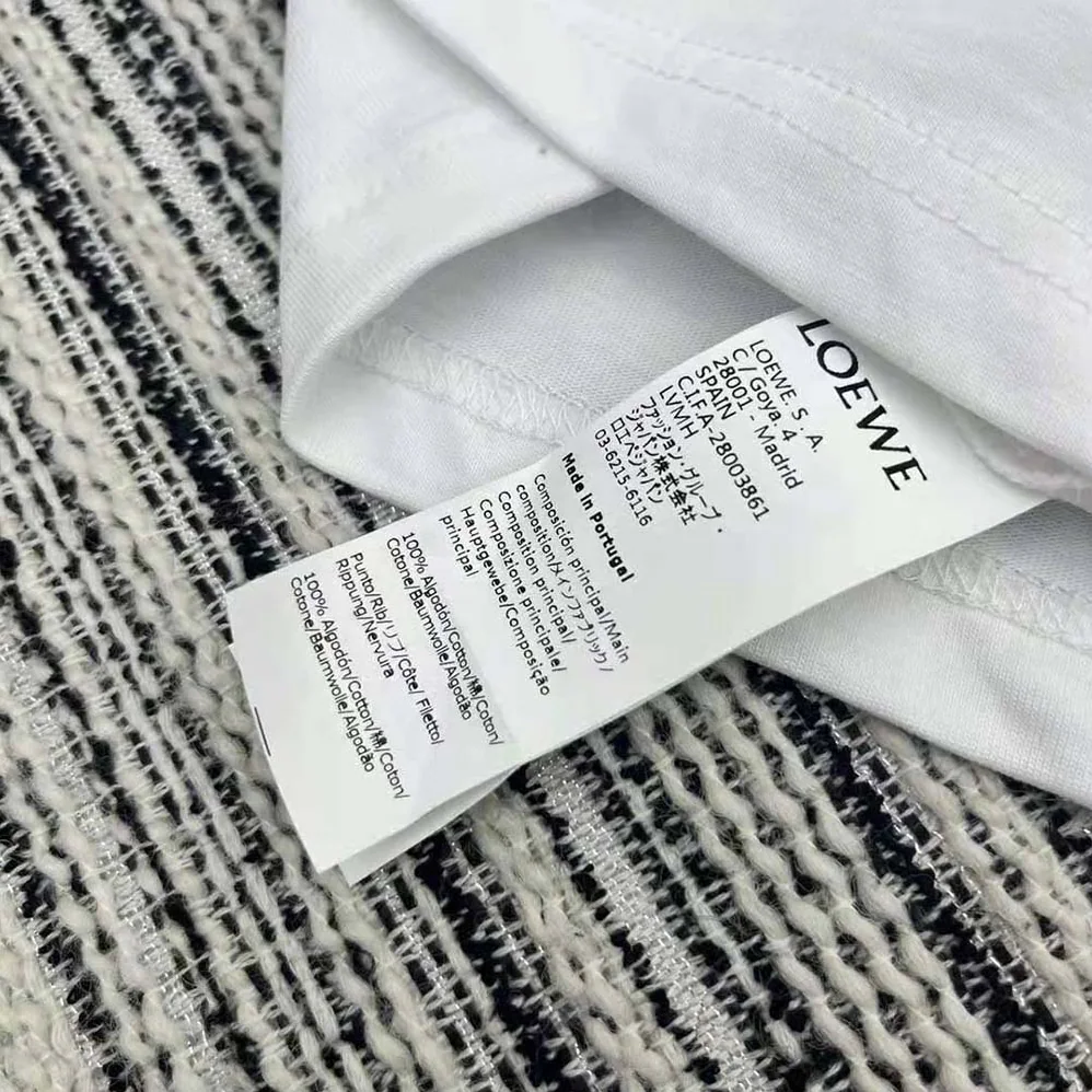 Loewe Loose Fit T-shirt in Cotton for Women in White Loewe Loose Fit T-shirt in Cotton for Women in White