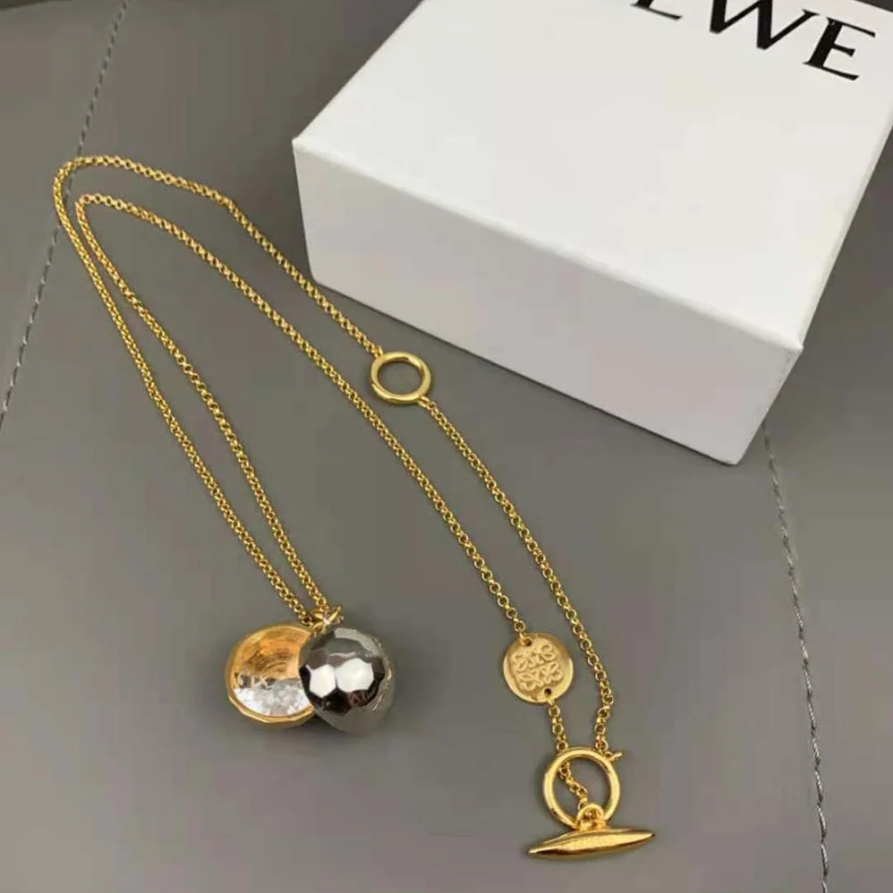 Loewe Sphere Pendant in Crystal and Metal for Women Loewe Sphere Pendant in Crystal and Metal for Women