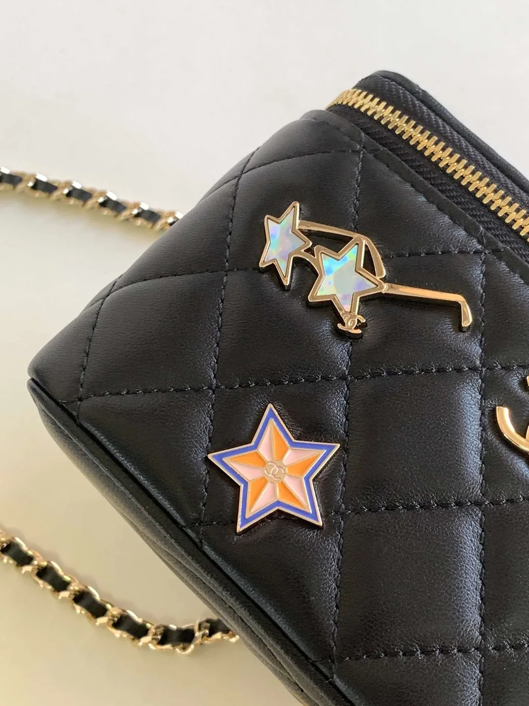 Chanel Vanity Case Shoulder Bag in Black Gold Hardware Chanel Vanity Case Shoulder Bag in Black Gold Hardware