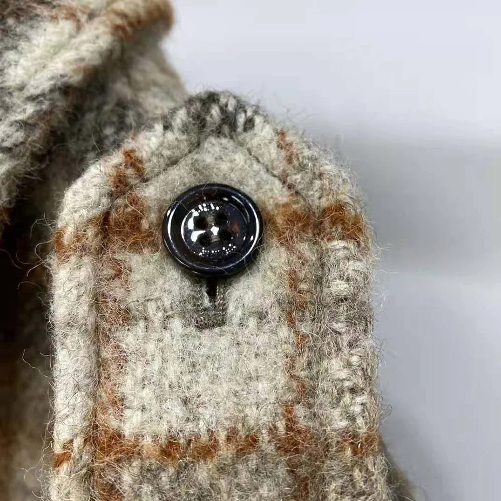 Celine Loose Teddy Jacket in Brushed Checked Tweed for Men Celine Loose Teddy Jacket in Brushed Checked Tweed for Men